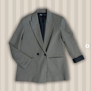 Zara Oversized Structured double breasted Blazer -XSmall